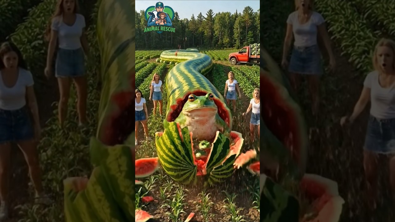 Rescue giant Frog in Giant Watermelon 