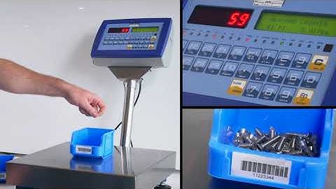 Parts Counting Scale with integrated barcode scanning