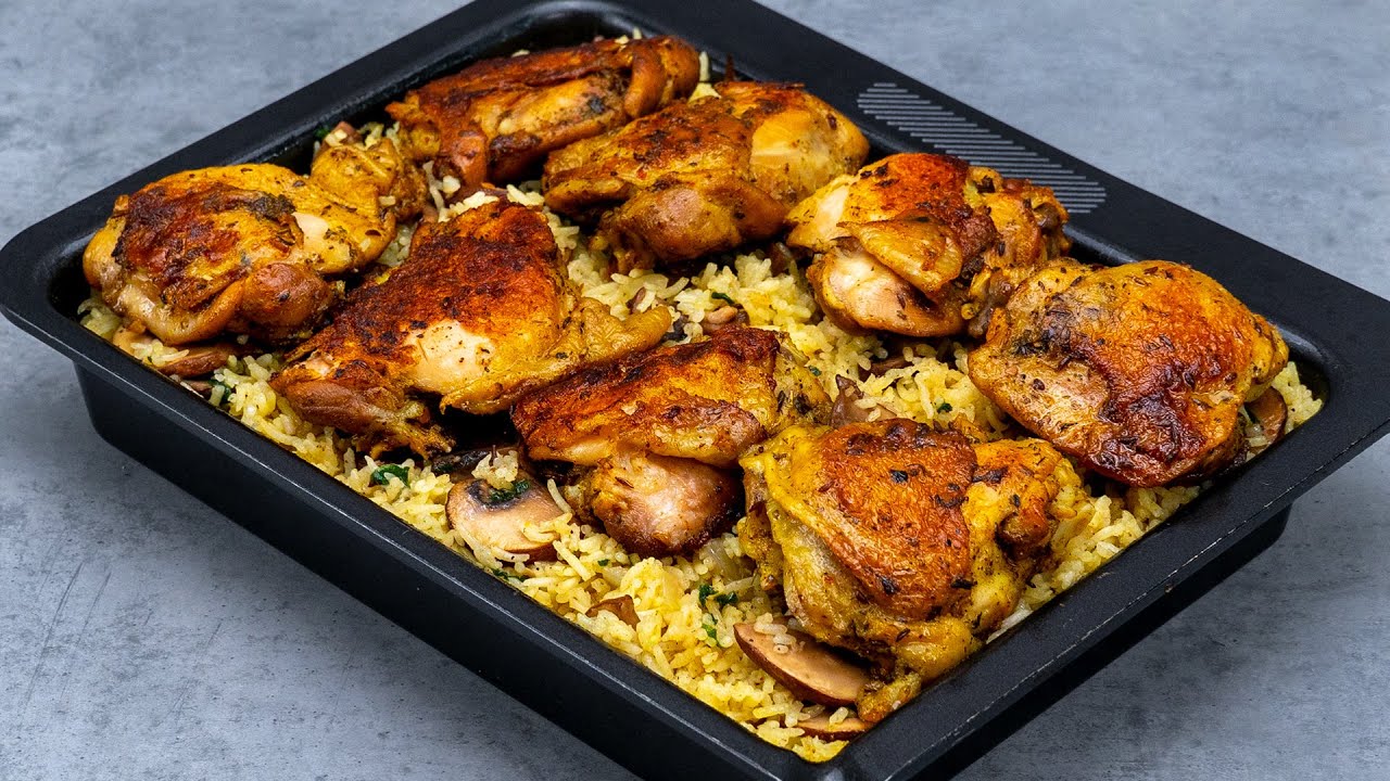 The tastiest chicken with rice in the oven. Bookmark this recipe! - YouTube