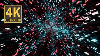 Abstract Background Video 4K Screensaver Tv Vj Loop Neon Mirror Red Teal Visual Sci-Fi Blender-Art