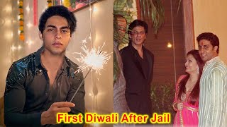 Aryan Khan first Diwali Celebration after released from jail with Shahrukh Khan and Gauri Khan