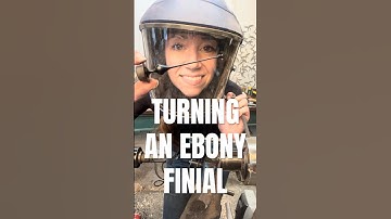 Turning an Ebony Finial #woodturning #ebony  #woodworking #woodturningtools #craftswoman #lathe