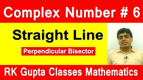 Complex number # 6 | Perpendicular bisector | Straight line geometry