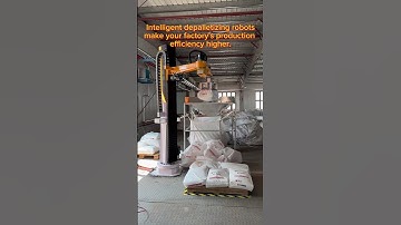 UNPACKING & FEEDING,PE, 50KG #palletizer #palletizing #stacking #automation
