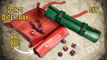 DIY Leather Dice Tray That Stores Your Dice Too!
