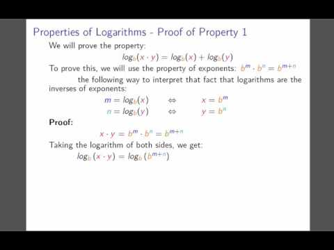 Properties of Logarithms