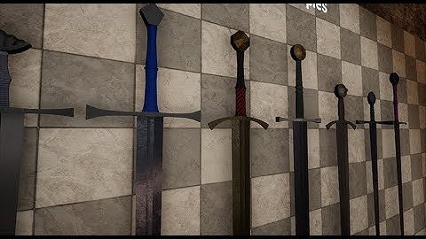 UE4 - Modular Medieval Historical (MMH) Swords  Demonstration