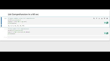 Python list comprehension in 60 sec