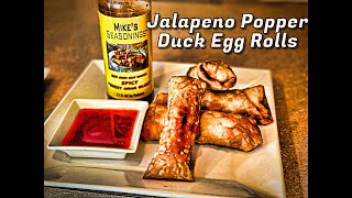 Duck Jalapeno Popper Egg-Rolls