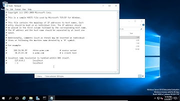 35 The Hosts file in Windows Server 2016 #windows #microsoft #windows10