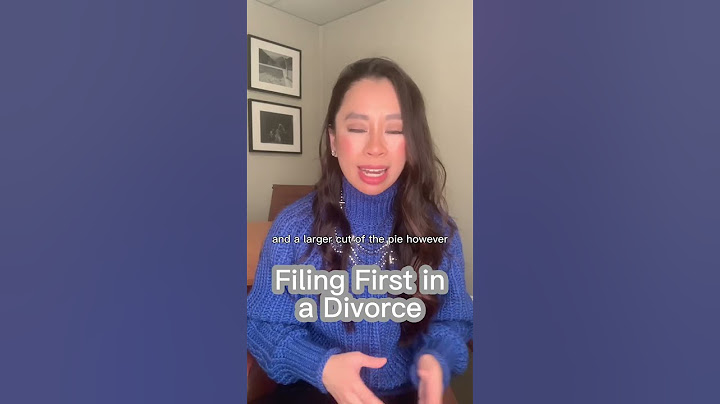 Filing For Divorce First, Does It Matter