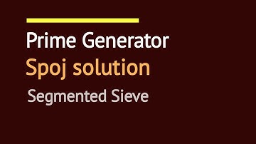 Prime Generator | Spoj Solution | Segmented Sieve | Number theory | C++