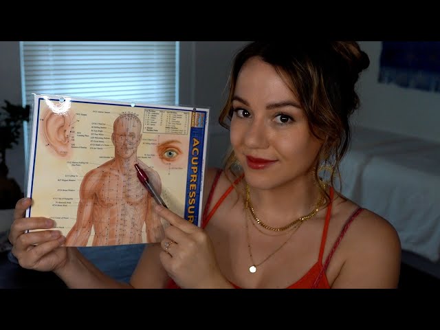 ASMR Self Acupressure Roleplay with a friend for Sleep and Emotional Balancing ♥️