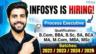 Infosys Off Campus Hiring| Process Executive Role |Infosys Hiring 2026 Batch Process Executive Jobs