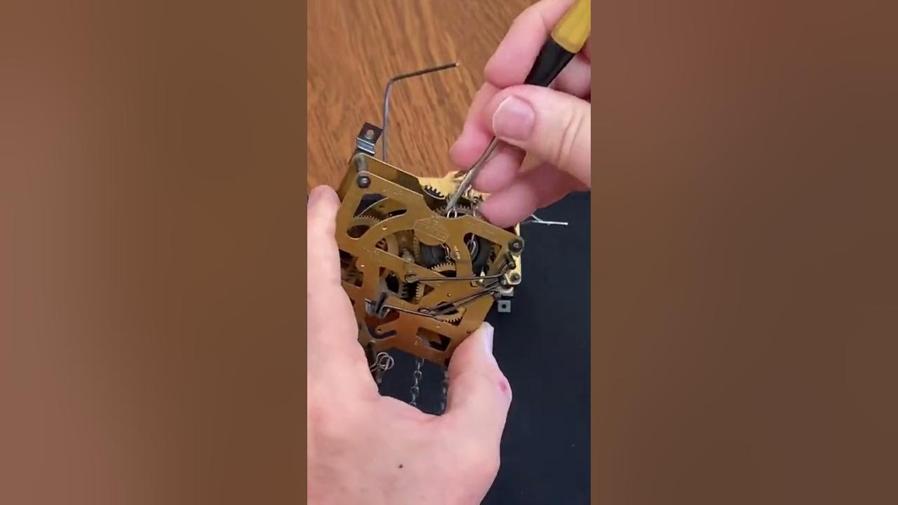 Putting a chain back on a cuckoo clock wheel YouTube