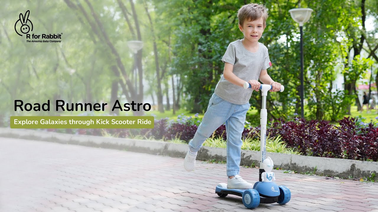 R for Rabbit Road Runner Astro Scooter For Kids With PU LED Wheels