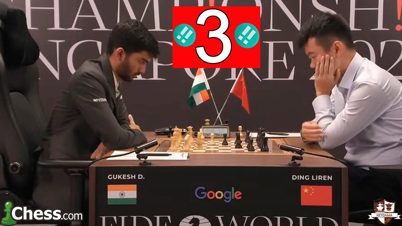 Gukesh Dommaraju Vs Ding Liren | Campeonato del Mundo de Ajedrez 2024 ...