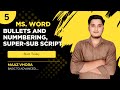 5. What is bullets and numbering in MS Word | MS Word in hindi