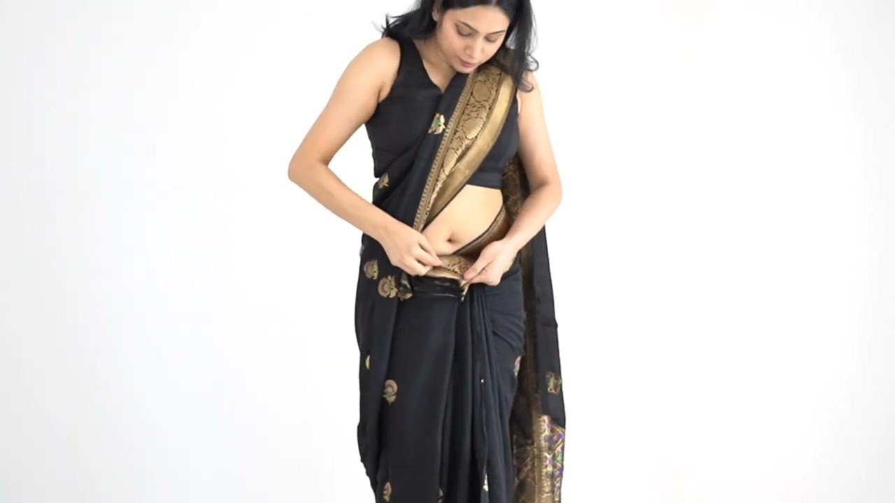 Learn this Saree draping tricks to look slim || How to drape a saree perfectly to hide heavy waist