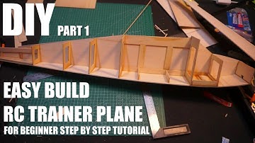 DIY.Homemade RC Plane from Balsa Wood.Easy Build RC Trainer Plane for Beginner Step by Step Tutorial