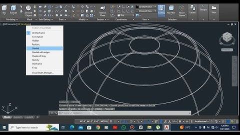 Dome (گنبد) Easiest & Simplest method to make Dome (گنبد) like Structure in AutoCAD.