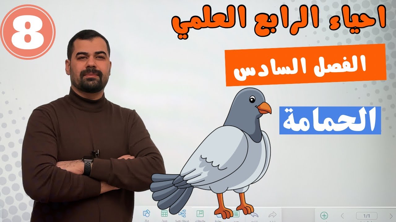 احياء | صف رابع العلمي | الفصل السادس | الحمامة  | محاضرة 8