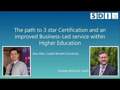 The path to 3-star certification and an improved business-led service within higher education