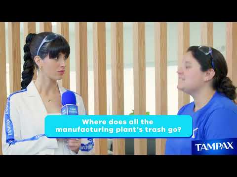 Where does waste from making Tampax go? The Auburn plant has zero manufacturing waste to landfill!