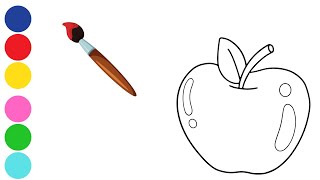 Apple And 8 More Fruits Drawing, Painting, Coloring For Kids And Toddlers Learn Fruits