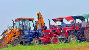 JCB 3dx Eco Machine Loading Mud in Trolley | Eicher 480 | Mahindra 475 | Eicher Models | Kubota