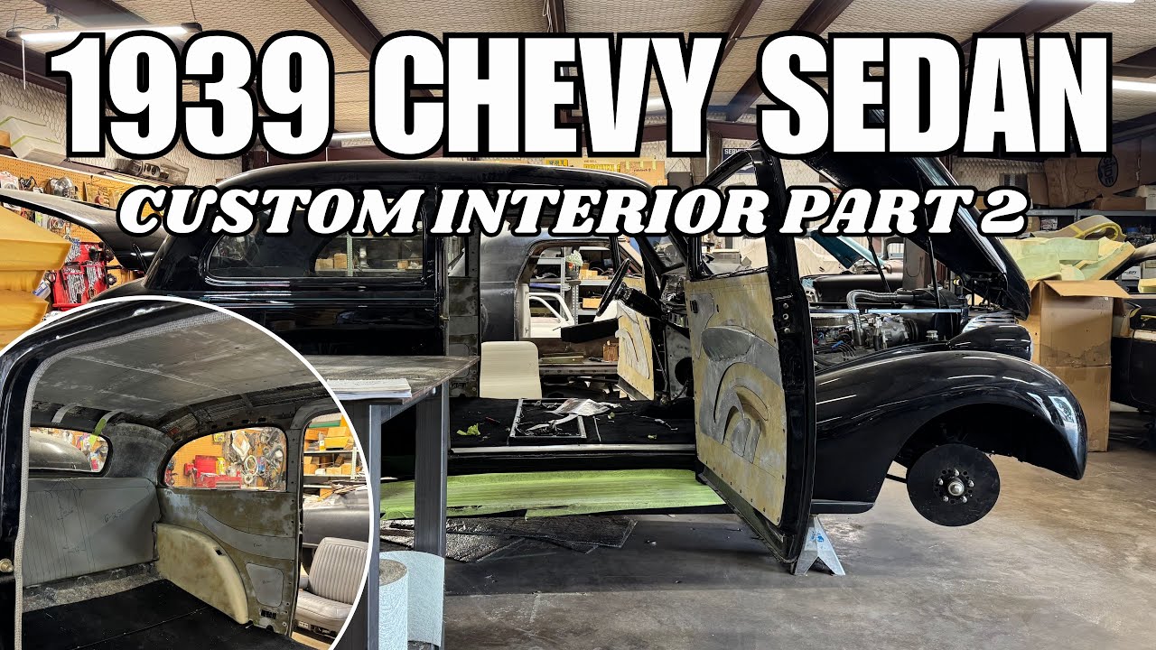 Image showcasing Custom Interior on a 1939 Chevy Part 2 | Upholstery Techniques - YouTube