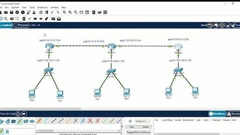 KONFIGURASI ROUTING OSPF | DHCP | 3 ROUTER 3 SWITCH 6 PC