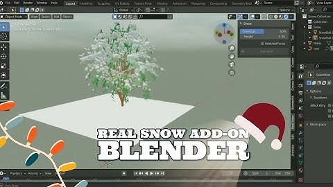 How to add snow easily to 3D objects in blender | Blender Real snow Add-on Tutorial |