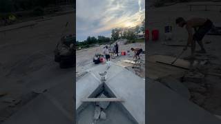 DIY skatepark TWIN gets a pyramid #skateboarding #skatepark #skate #skateboard