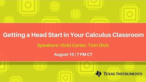 Webinar: Getting a Head Start in Your Calculus Classroom