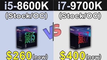 i5-8600K Vs. i7-9700K | Stock and Overclock | New Games Benchmarks
