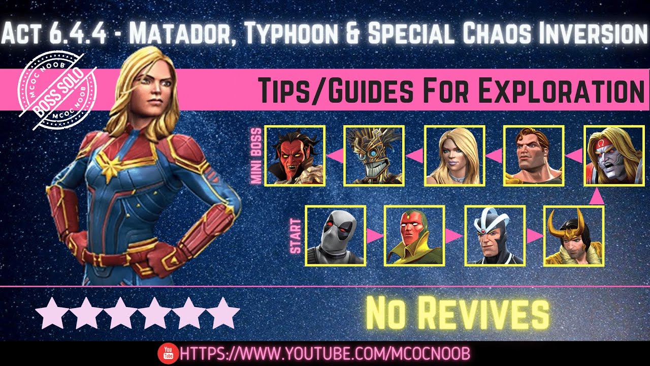 MCOC: Act 6.4.4 - Typhoon, Matador & Special Chaos Inversion - Story quest - Tips/guides - No Revive