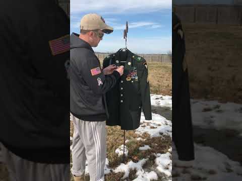 Veteran burns uniform