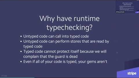 Sorbet: A Type Checker for Ruby (Dmitry Petrashko, Stripe)