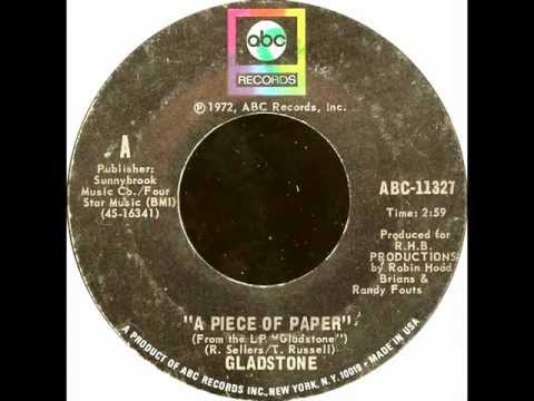 Gladstone — Gladstone - A Piece Of Paper (1972)