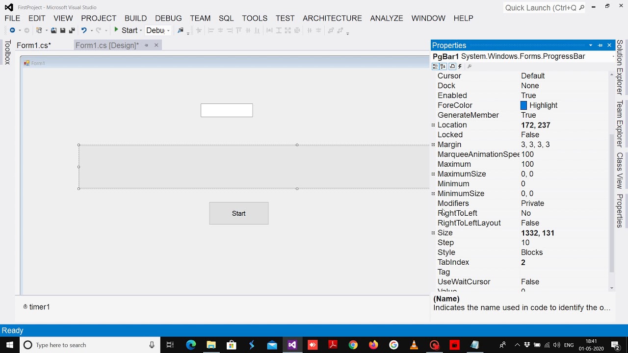 How to Use Timer And ProgressBar in C# with Simple Program - YouTube