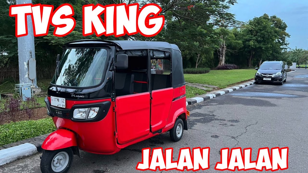 JALAN JALAN SORE NAIK TVS KING WARNA MERAH KE MEIKARTA