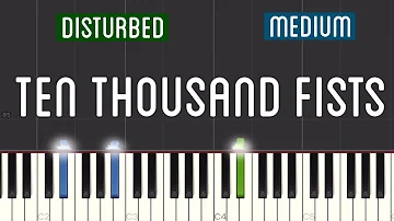 Disturbed - Ten Thousand Fists Piano Tutorial | Medium