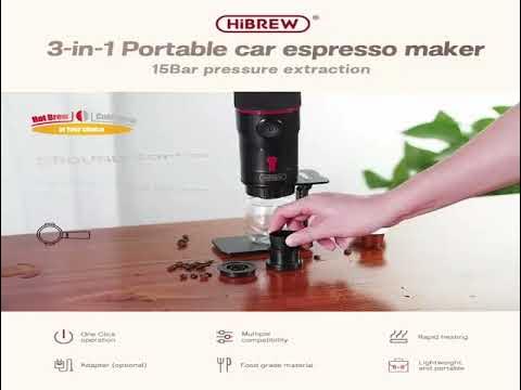Máquina de café espresso portátil HiBREW H4 para automóvil y hogar