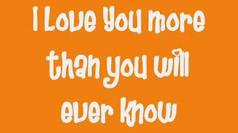 I Love You More Than You Will Ever Know by NeverShoutNever [Lyrics]