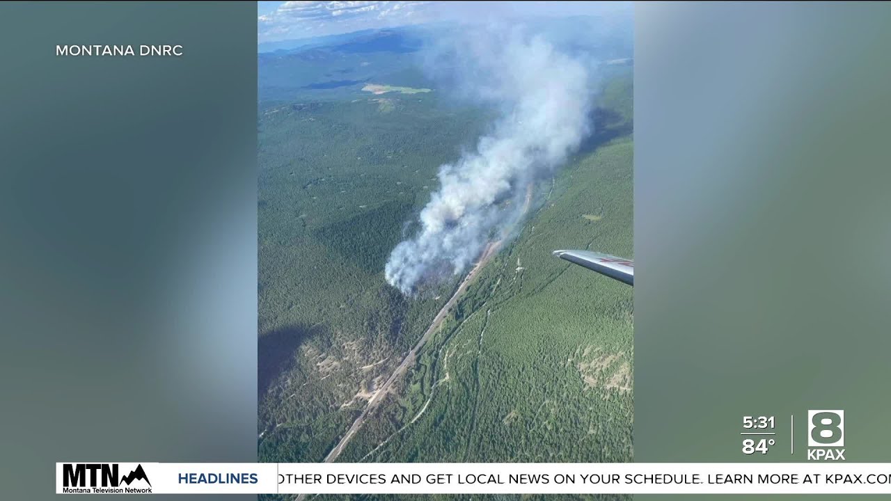 Wolf Syrup Fire burning 92 acres southeast of Libby - YouTube