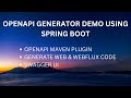 OpenAPI Generator Demo for Spring Boot | Generate Web &amp; WebFlux Server Code |  Swagger UI