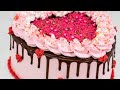 DIY Valentine's Heart Cake Tutorial with Whipped Cream