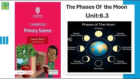 Cambridge primary science grade 3, 2 and 4| Learners book | Phases of Moon