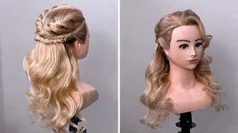 Hairstyle - Half-up with fishtail braid